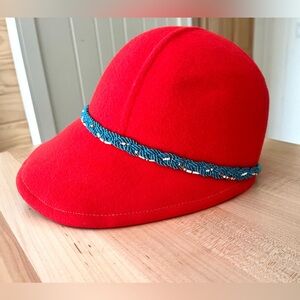 GEO. W. Bollman & Co Vibrant Red Wool Hat